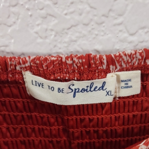 Live To Be Spoiled Patterned Short Sleeve Dress - Picture 6 of 16